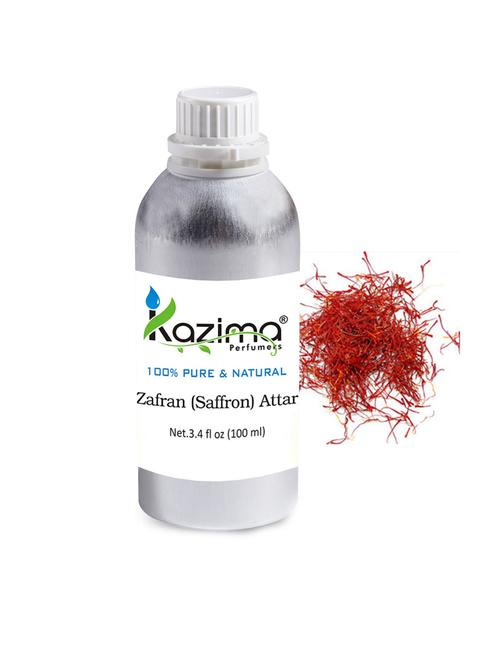 zafran (saffron) attar perfume for unisex (100 ml) - pure natural undiluted (non-alcoholic) - 14265457 - Very Small Image - 1