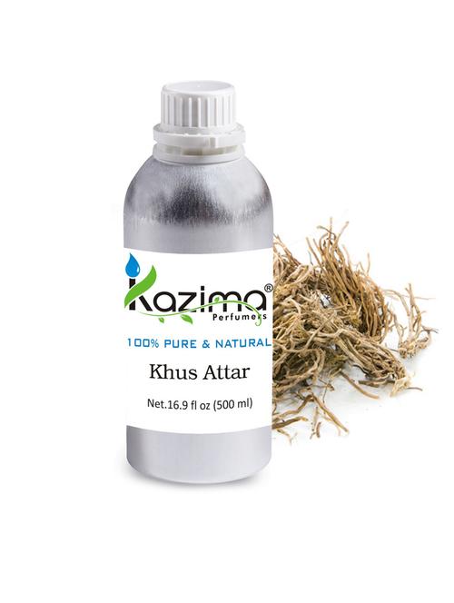 khus attar perfume for unisex (500 ml) - pure natural undiluted (non-alcoholic) - 14265551 - Very Small Image - 1