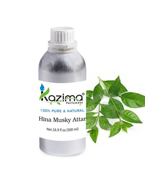 hina musky attar perfume (500 ml) - pure natural undiluted - 14265574 - Very Small Image - 1