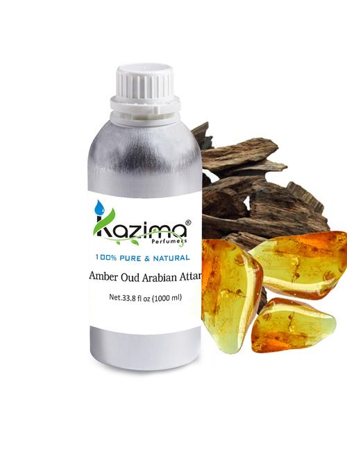 amber oud arabian attar perfume for unisex (1000 ml) - pure natural undiluted (non-alcoholic) - 14265663 - Very Small Image - 1