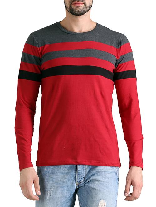 red cotton cut & sew t-shirt - 14265697 - Very Small Image - 1