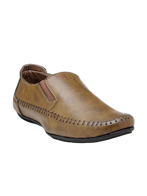 brown leatherette slip on loafer - 14265832 - Very Small Image - 1