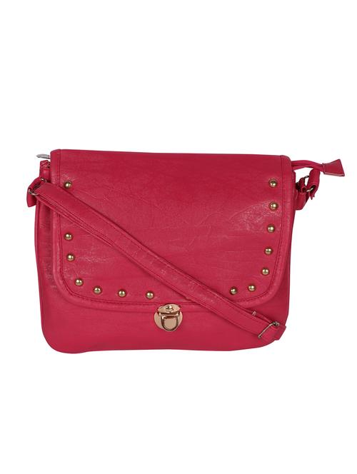 maroon leatherette regular sling bag - 14267996 - Very Small Image - 1