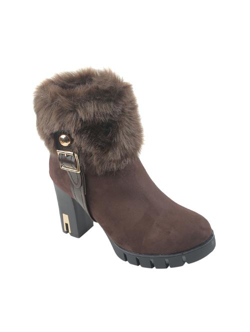 brown suede ankle  boot - 14268474 - Very Small Image - 1