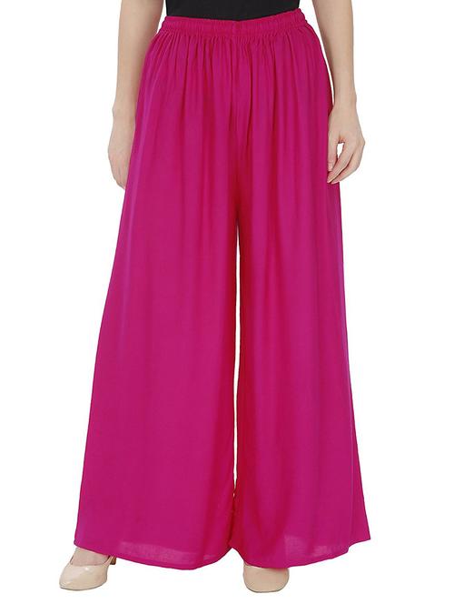 pink viscose palazzos - 14268651 - Very Small Image - 1