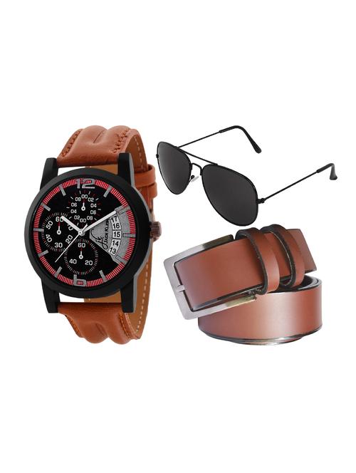brown strap watch with aviator and belt - 14279124 - Very Small Image - 1
