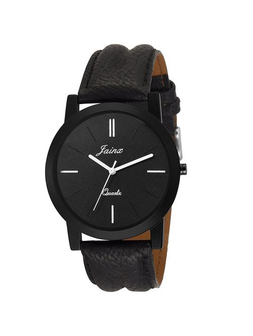 jainx slim black dial analog watch for men & boys - jm234 - 14280690 - Very Small Image - 1