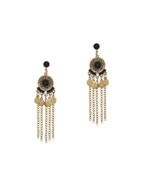 gold metal chandellier earrings - 14281131 - Very Small Image - 1