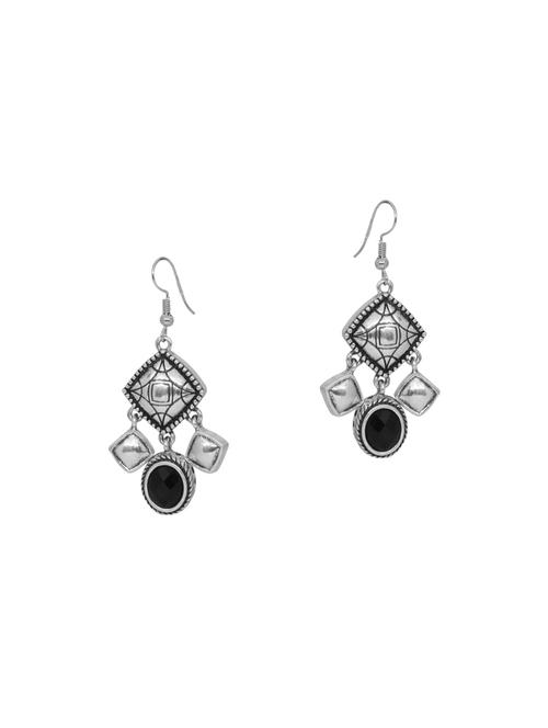 silver metal drop earrings - 14281134 - Very Small Image - 1