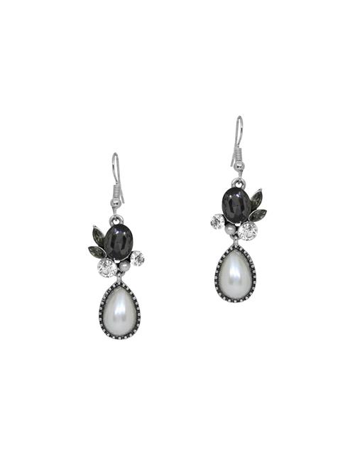 silver metal drop earrings - 14281139 - Very Small Image - 1