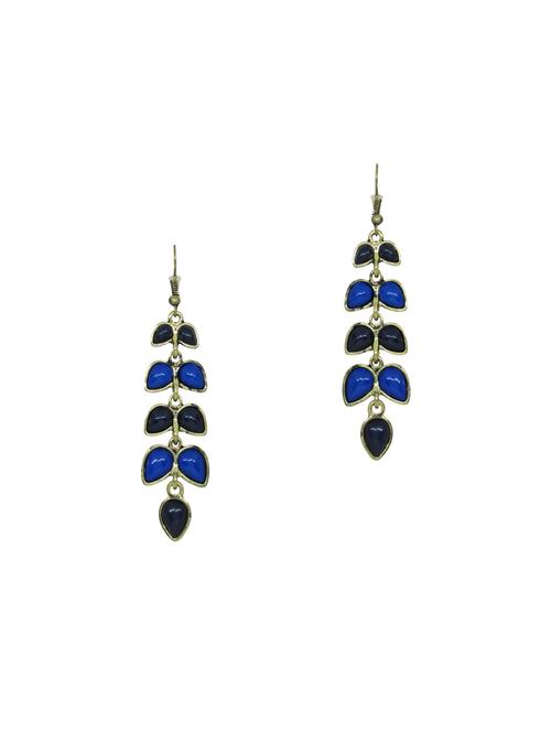 Gold Metal Drop Earrings - 14281161 - Very Small Image - 1