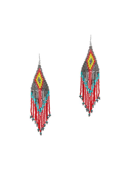 multi colored metal chnadellier earrings - 14281163 - Very Small Image - 1