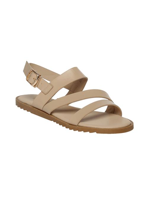 beige pu back strap sandals - 14289301 - Very Small Image - 1