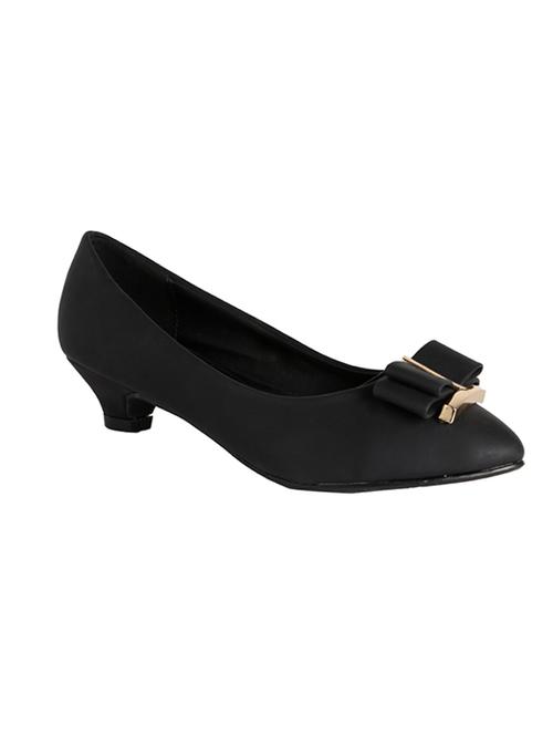 black pu slip on pumps - 14289310 - Very Small Image - 1