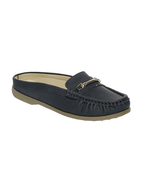 navy pu slip on loafers - 14289316 - Very Small Image - 1