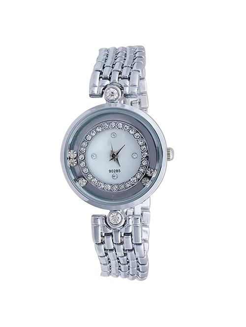 Super Drool Silver Feminine Studded Dial Wrist Watch - 14303259 - Very Small Image - 1