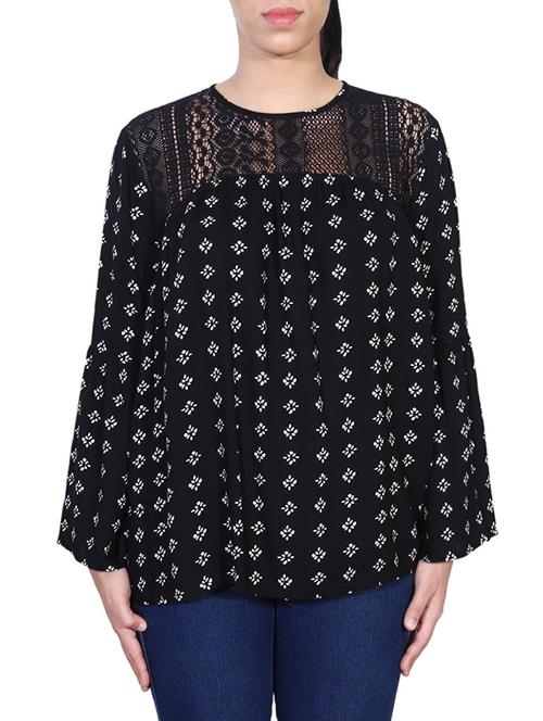 black printed viscose top - 14314297 - Very Small Image - 1