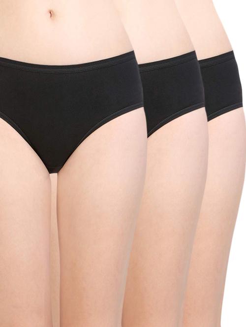 set of 3 black cotton panties - 14314863 - Very Small Image - 1