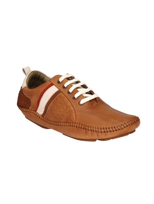 tan Leather lace up shoe - 14316667 - Very Small Image - 1