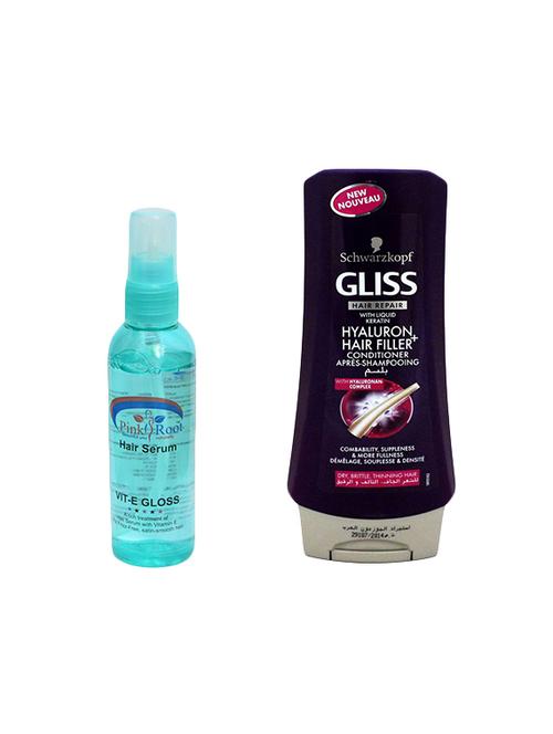 hyaluron hair filler conditioner 250ml & serum pack of 2 - 14317919 - Very Small Image - 1