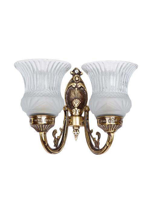 fos lighitng usha double antique brass wall light - 14321343 - Very Small Image - 1