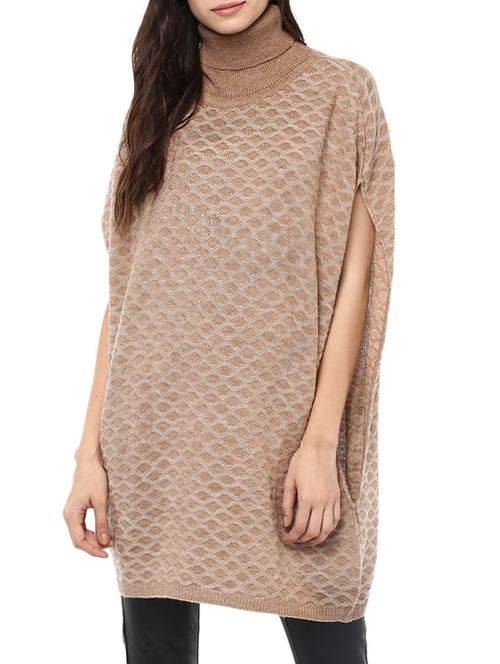 beige woollen oversized pullover - 14321790 - Very Small Image - 1