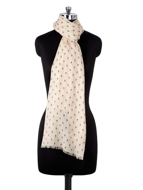 white woollen stole - 14322287 - Very Small Image - 1