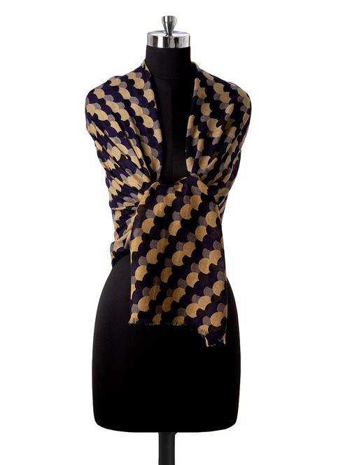 multi colored woollen stole - 14322290 - Very Small Image - 1