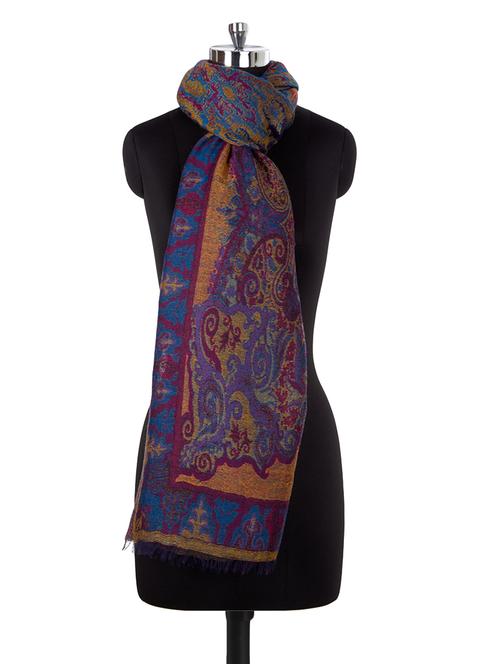 multicolored woollen stole - 14322295 - Very Small Image - 1