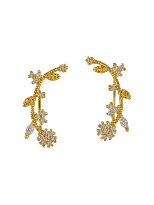 white metal cuff earrings - 14323921 - Very Small Image - 1