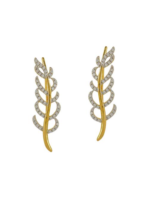 white metal cuff earrings - 14323923 - Very Small Image - 1