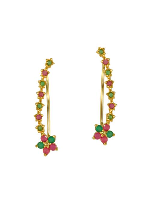 multi colored metal cuff earrings - 14323927 - Very Small Image - 1