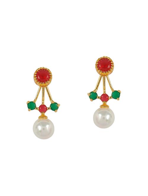 multi colored metal drop earrings - 14323936 - Very Small Image - 1