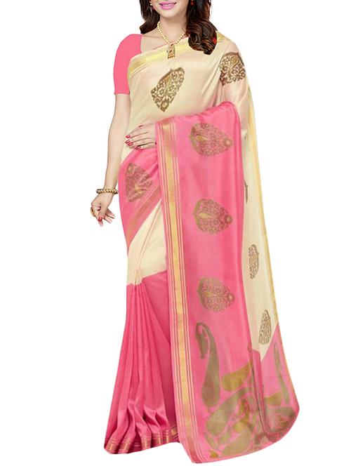 foil printed saree with blouse - 14327243 - Very Small Image - 1