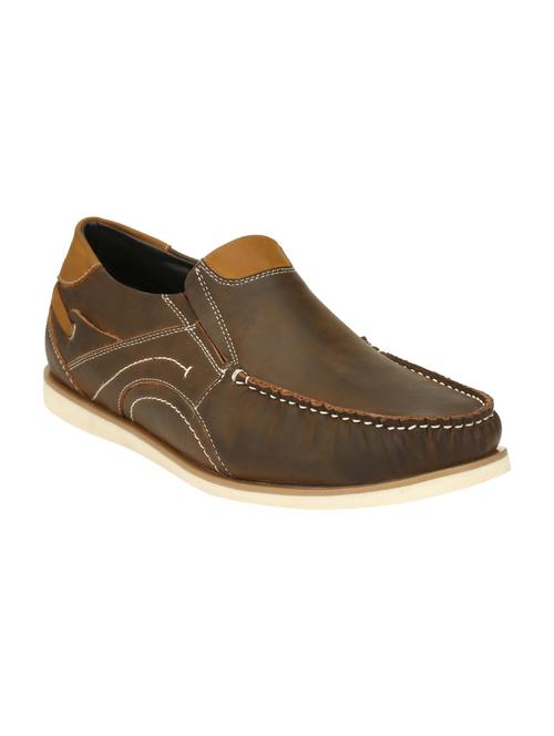 brown leather slip on loafer - 14327765 - Very Small Image - 1