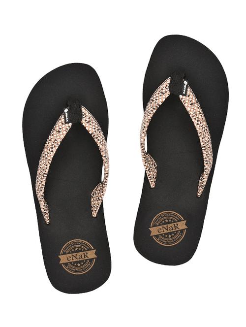 eNaR Women's Black Color Thong-Style Flip Flops - 14327812 - Very Small Image - 1