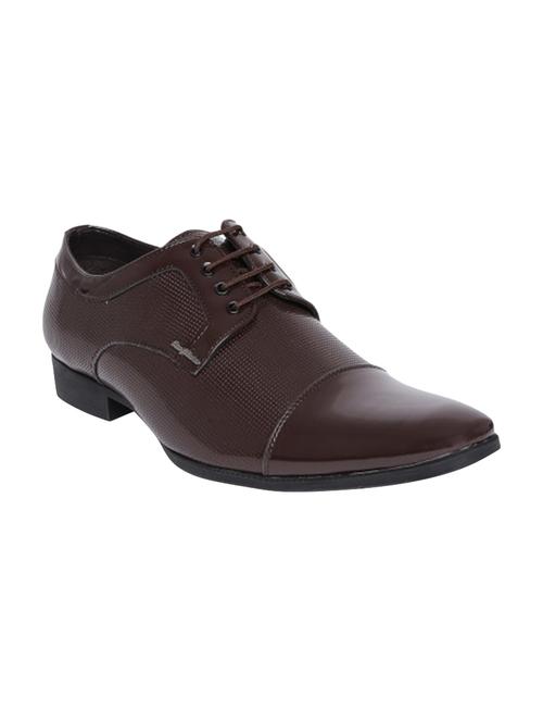 brown leather formal lace-up derby - 14327891 - Very Small Image - 1