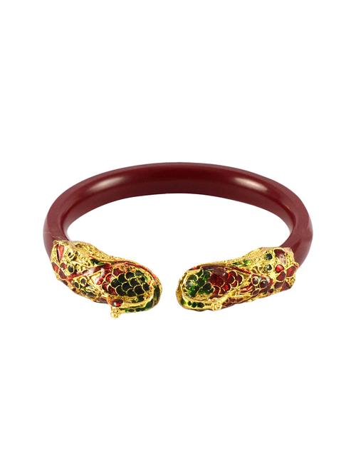 red gold platted acrylic-brass bangle - 14327970 - Very Small Image - 1