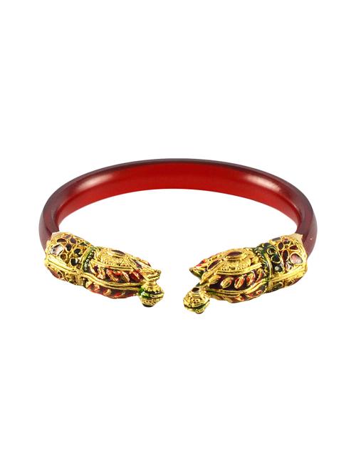 red gold platted acrylic-brass bangle - 14328002 - Very Small Image - 1