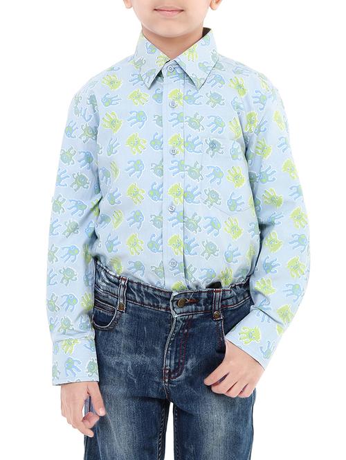 blue cotton shirt - 14328228 - Very Small Image - 1