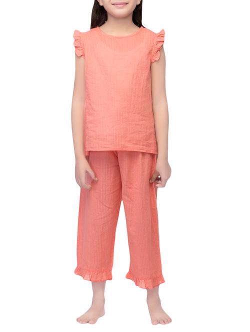 pink cotton pyjama set nightwear - 14328292 - Very Small Image - 1