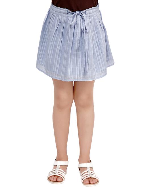 blue cotton flared skirt - 14328306 - Very Small Image - 1