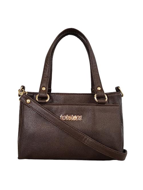 brown leatherette  regular handbag - 14328402 - Very Small Image - 1