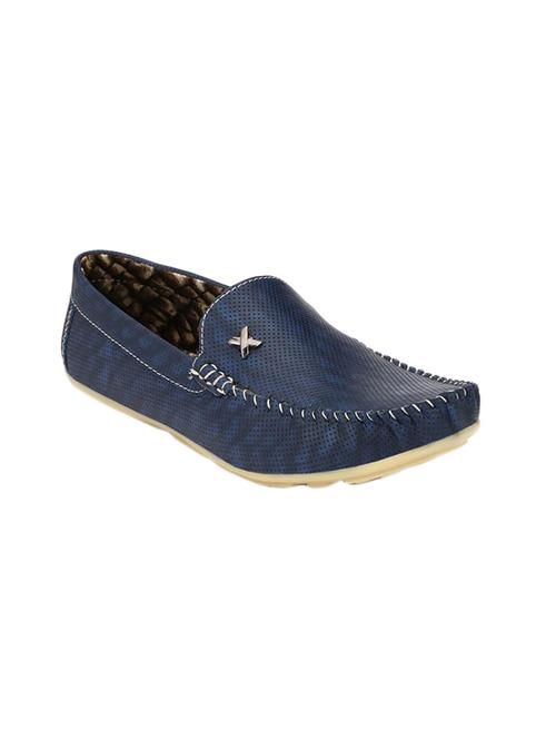 navy leatherette slip on loafer - 14329222 - Very Small Image - 1