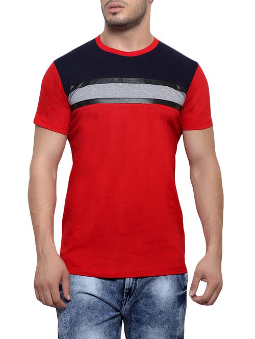 red cotton cut & sew t-shirt - 14329379 - Very Small Image - 1