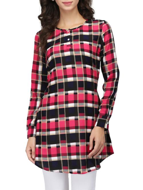 multi colored crepe tunic - 14329686 - Very Small Image - 1