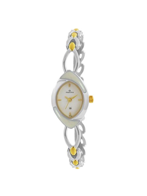 maxima white dial watch for women - 44130bmlt - 14330753 - Very Small Image - 1