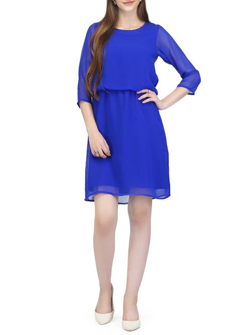 women's  solid dress - 14331060 - Very Small Image - 1