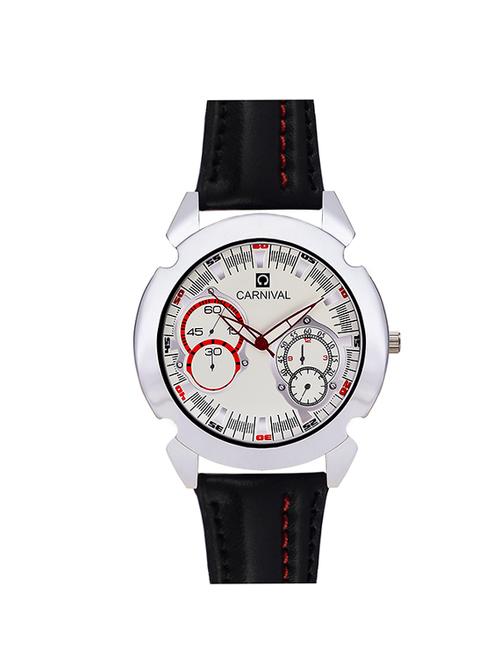 carnival analog leather watch for men-c038lm01 - 14331398 - Very Small Image - 1