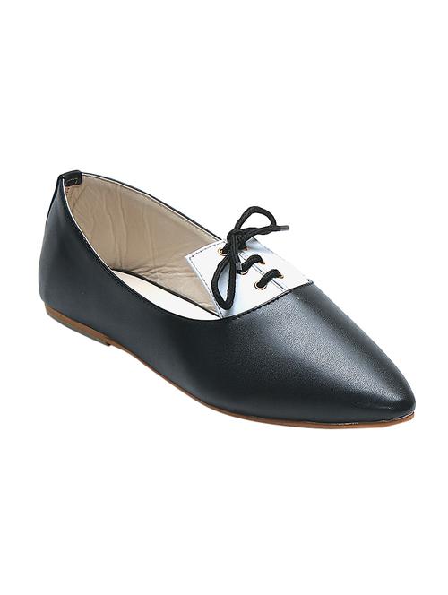 black faux leather slip on ballerina - 14331910 - Very Small Image - 1